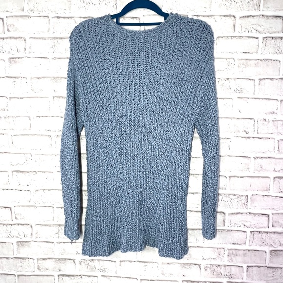 💙Like New |•Z SUPPLY•| Blue Loose Knit Oversize Sweater Size XS-Medium - Picture 9 of 13